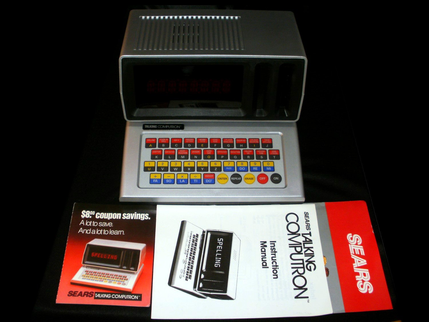 Talking Computron Vintage Handheld Sears 1986 Complete CIB