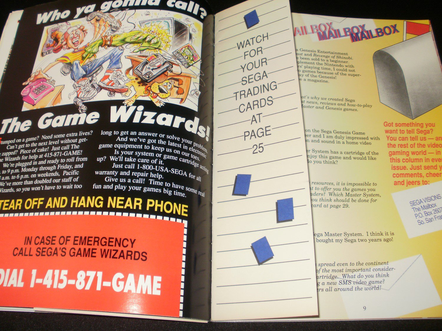 Sega Visions Magazine - Premiere Issue - June, July 1990 - Trading Cards Included