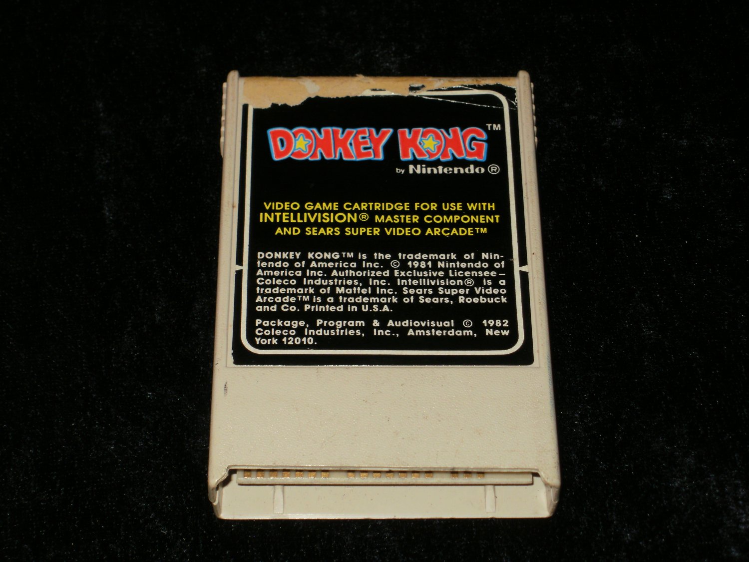 Donkey Kong - Mattel Intellivision - 1982 White Version - Uncommon