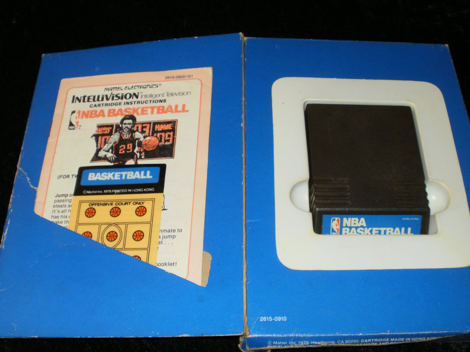 Jeu Intellivision Basketball (1979) - Mattel - Vintage Retrogaming - État Correct