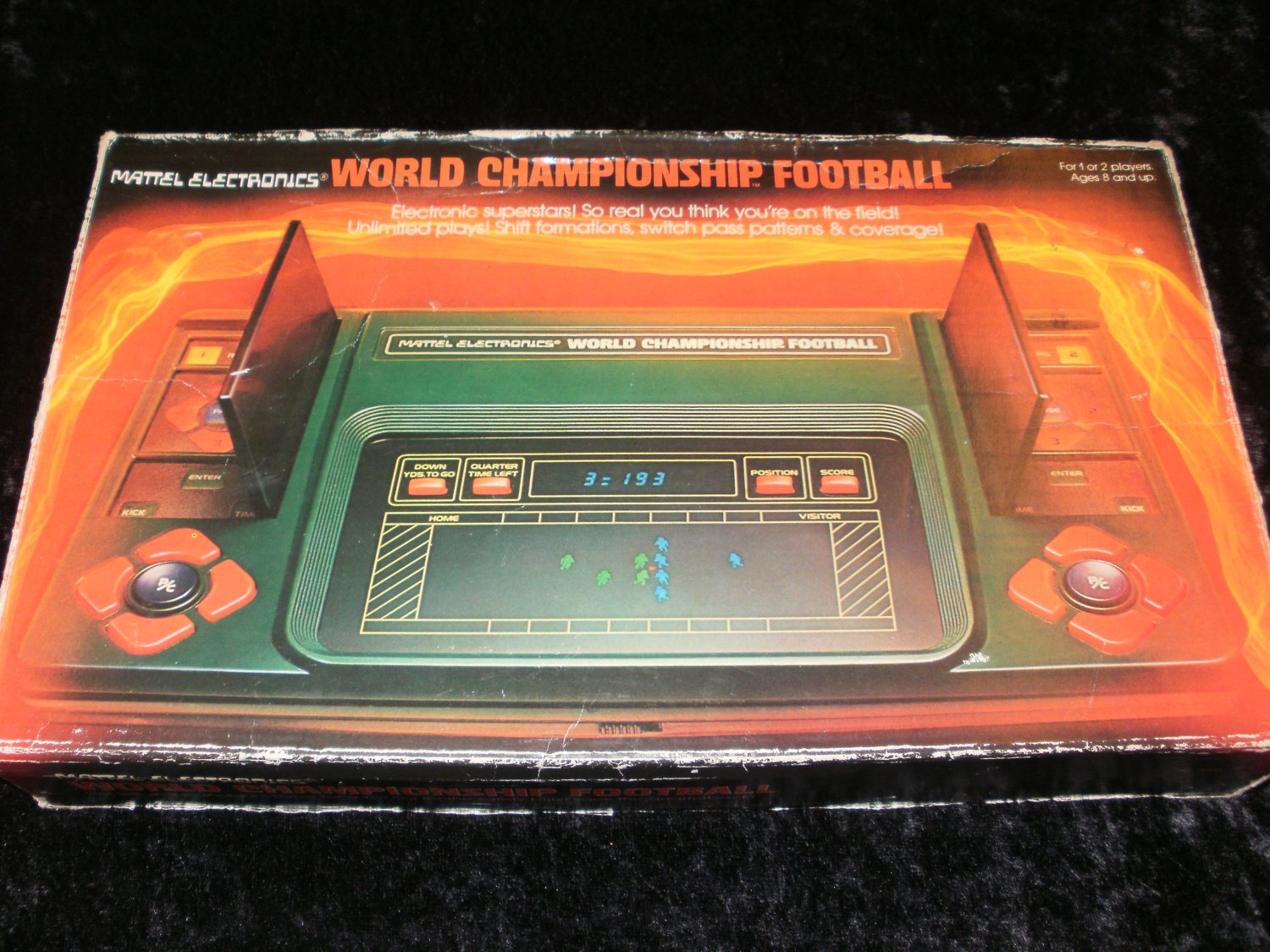 World Championship Football Handheld Mattel 1980 Complete CIB