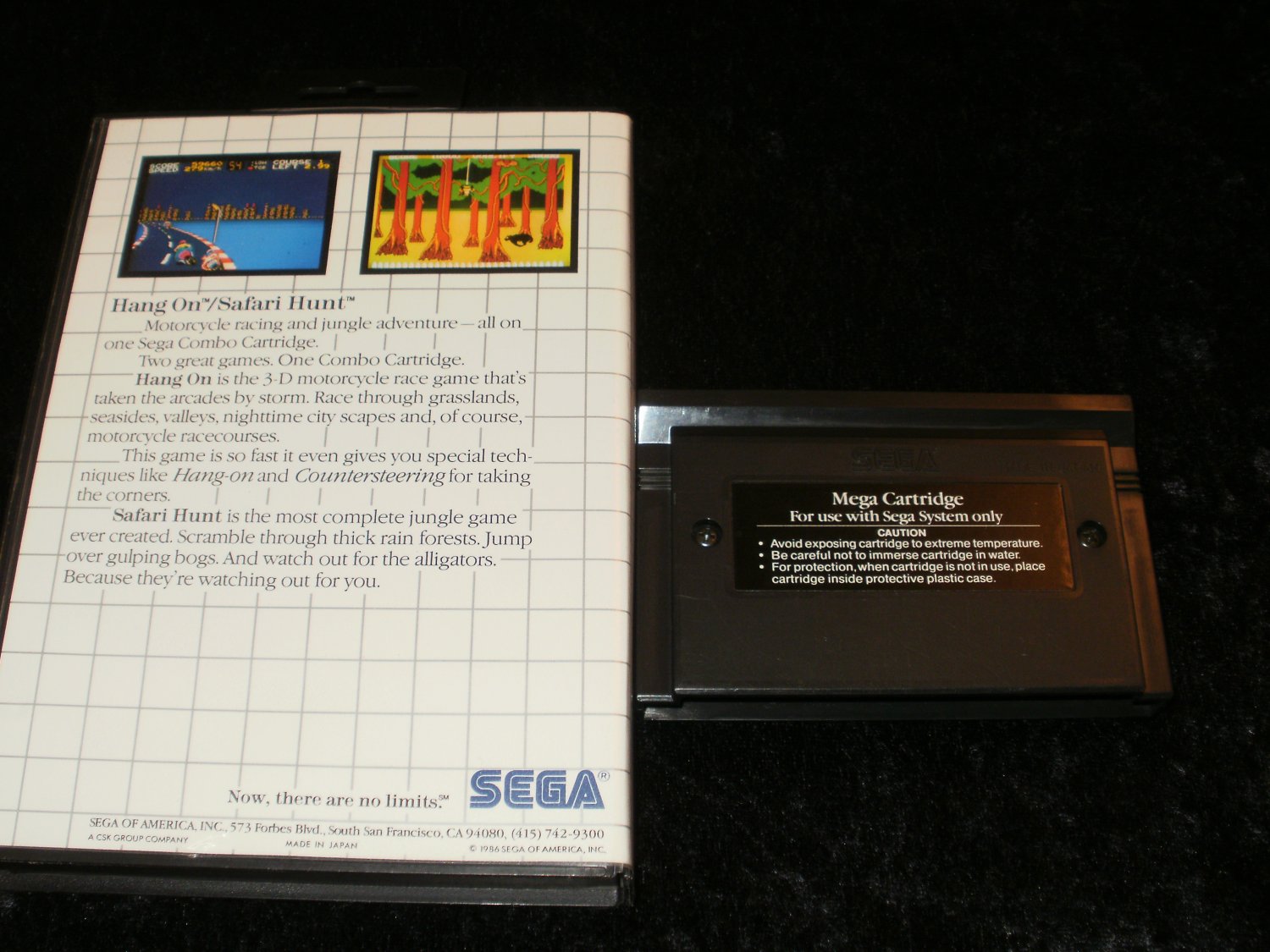 Hang On & Safari Hunt - Sega Master System - With Box