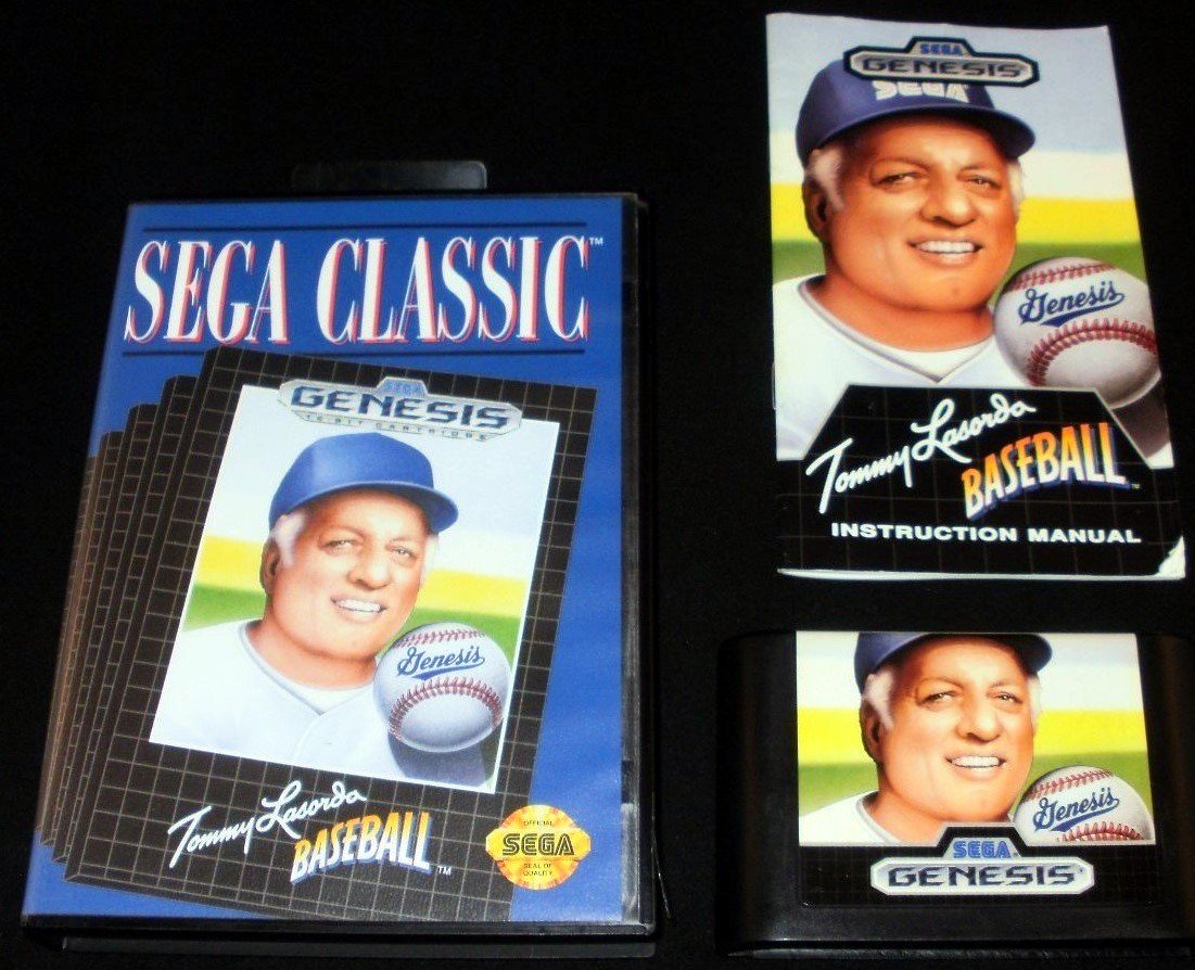 Tommy Lasorda Baseball - Sega Genesis - Complete CIB - 1992 Sega Classic  Version