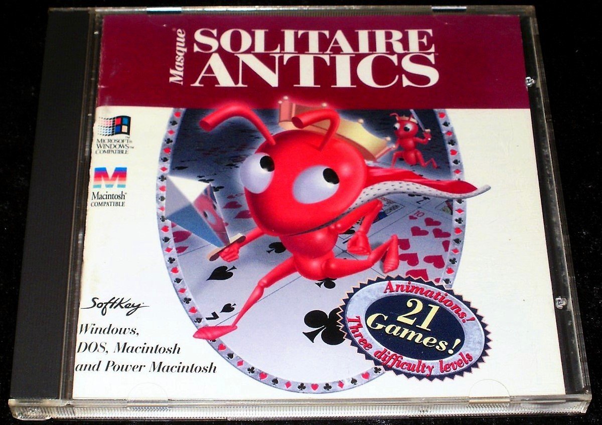 Solitaire Antics - IBM PC & Macintosh - 1995 Masque Publishing - CIB Complete In Box