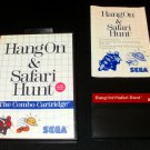 Hang On & Safari Hunt - Sega Master System - Complete CIB