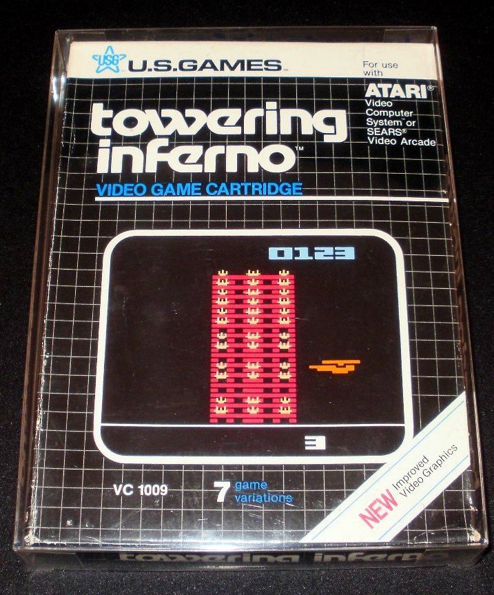 Towering Inferno - Atari 2600 - Complete CIB - With Box Protector