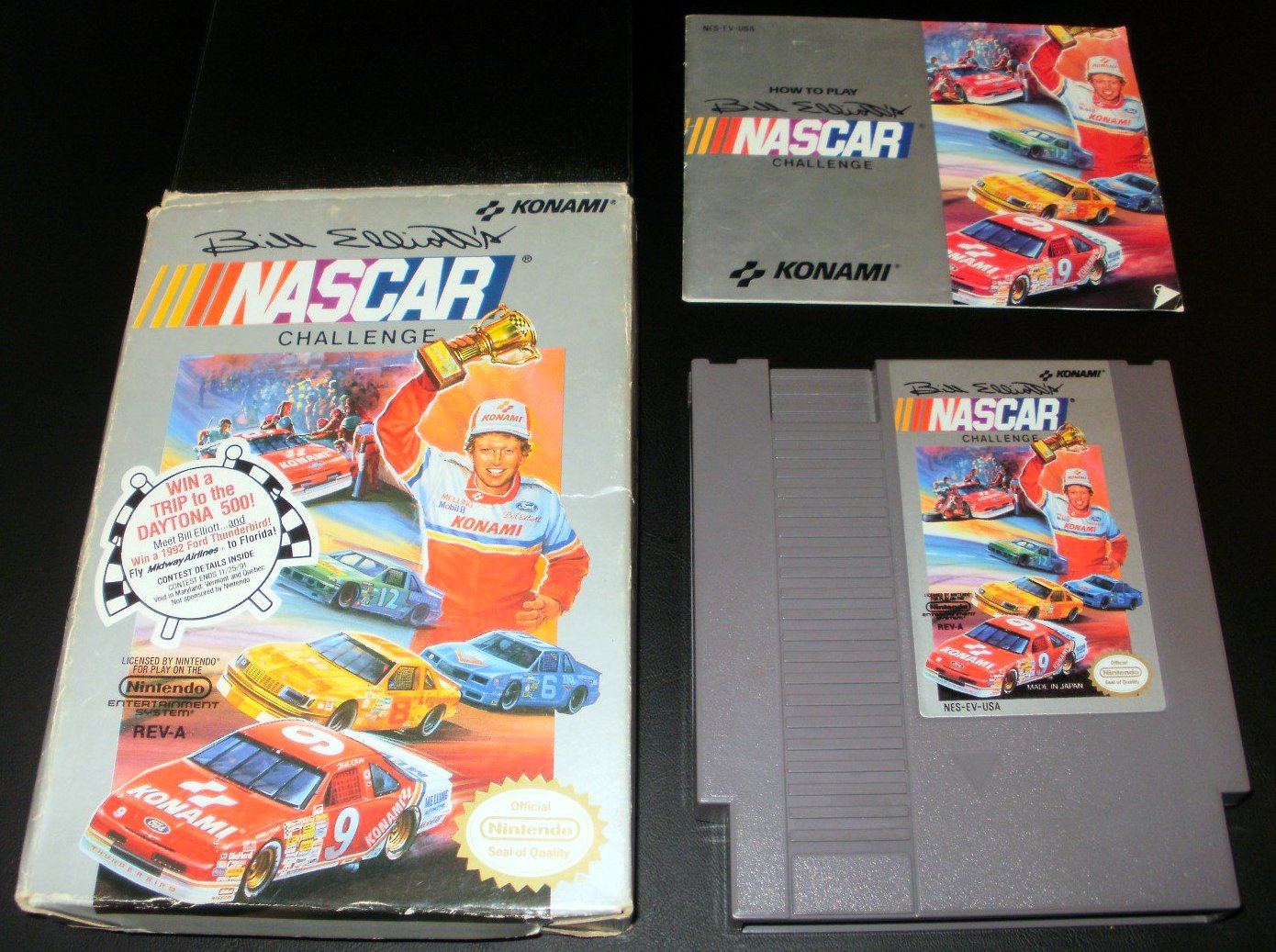 Bill Elliot's NASCAR Challenge - Nintendo NES - Complete CIB