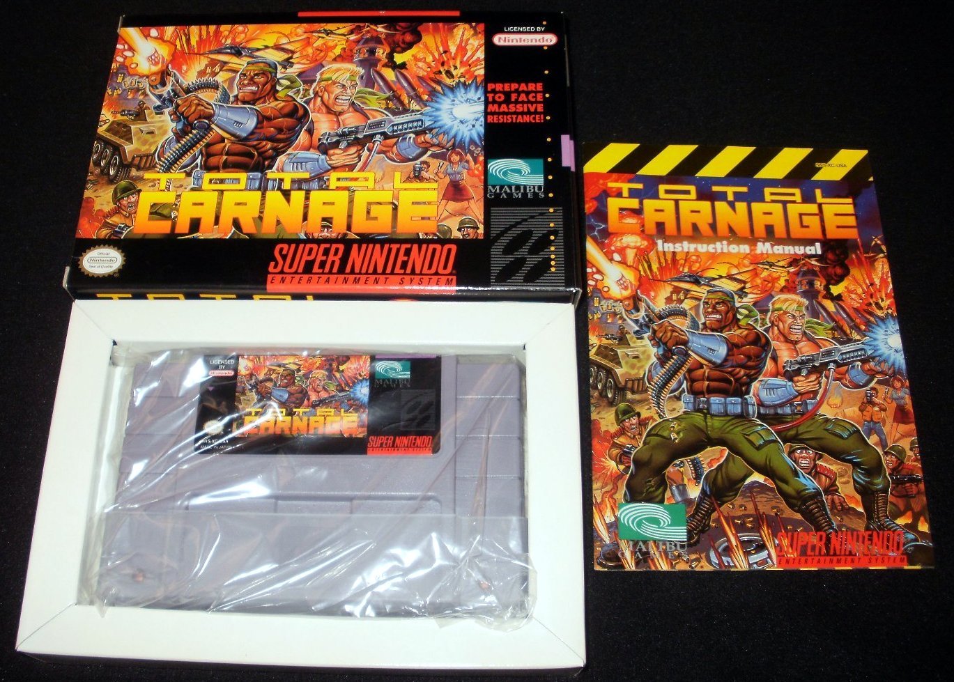 Total Carnage - SNES Super Nintendo - Complete CIB