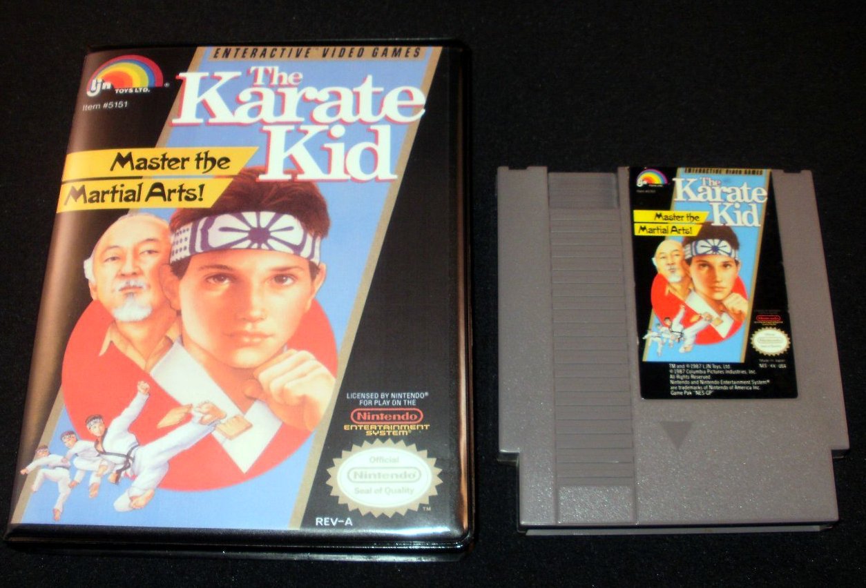 Karate Kid Nintendo NES With New Bit Box Case