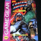 Captain America and the Avengers - Sega Game Gear - 1993 Manual Only