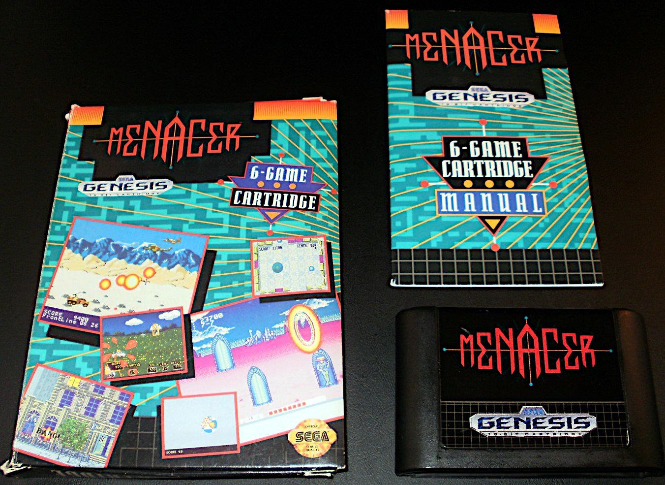 Menacer 6 Game Cartridge - Sega Genesis - Complete CIB