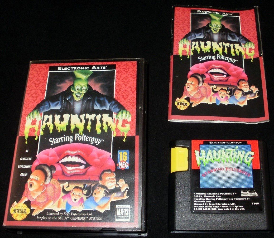 Haunting Starring Polterguy - Sega Genesis - Complete CIB - Rare