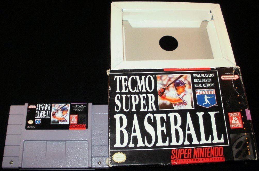 Tecmo Super Baseball - SNES Super Nintendo - With Box