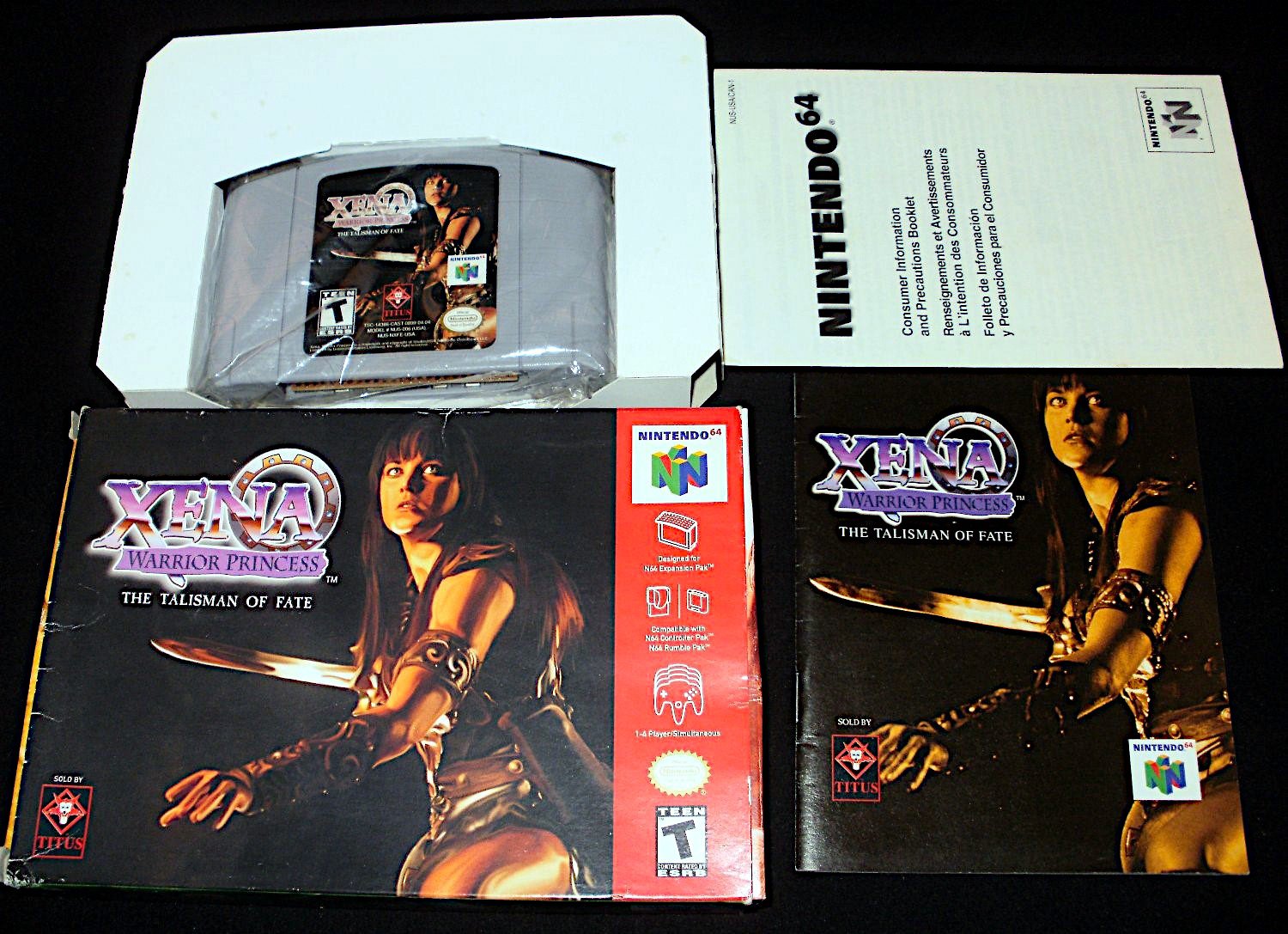 Xena Warrior Princess The Talisman of Fate - N64 Nintendo - Complete CIB
