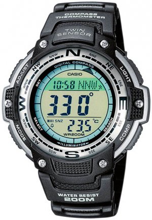 Casio Twin Sensor COMPASS Thermometer Watch SGW-100 New