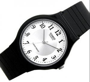 casio white analog watch