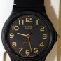 Casio Thin Black & Gold Analog Watch MQ24-1B2 NEW