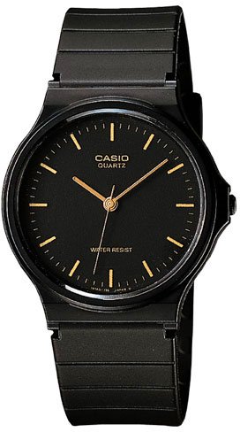 Casio Thin Black Analog Watch MQ24-1E NEW