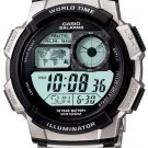 Casio World Time Watch with World Map AE1000WD-1 Steel New