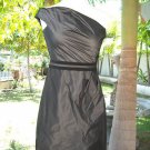 BCBG ONE-SHOULDER METALIC BLACK DRESS NWT SIZE 2 $158
