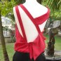 BCBGMAXAZRIA Draped RED/BLACK Contrast Dress 4 NWT $198