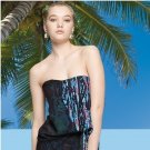 $378 BCBG MAXAZRIA Straples Draped Silk Dress S NWT