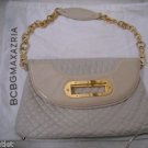 $348 Gorgeous Off-White BCBG Quilted Leather Hand Bag NWT