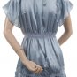 $198 BCBG FROST SILK SATIN LACE EMBROIDERED TOP NWT S