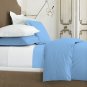 SHEET SET 100%EGYPTIAN COTTON QUEEN 1000 TC SATIN BLUE SOLID