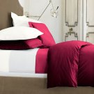 SHEET SET 100%EGYPTIAN COTTON TWIN 600TC SATIN BURGUNDY SOLID