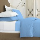 SHEET SET 100%EGYPTIAN COTTON TWIN 800TC SATIN BLUE SOLID