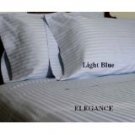 DUVET COVER SET 3PCS 100%EGYPTIAN COTTON KING(106"X92") 600TC  LIGHT BLUESOLID