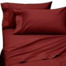 DUVET COVER SET 3PCS 100%EGYPTIAN COTTON KING(106"X92") 600TC  BURGUNDY SOLID