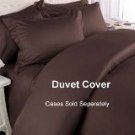 DUVET COVER SET 3PCS 100%EGYPTIAN COTTON KING(106"x92") 800TC  CHOCOLATE SOLID