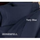 DUVET COVER SET 3PCS 100%EGYPTIAN COTTON KING(106"x92") 800TC  BLUE  SOLID