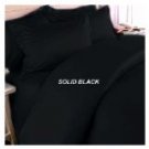DUVET COVER SET 3PCS 100%EGYPTIAN COTTON QUEEN(90"X92") 1200TC  BLACK SOLID