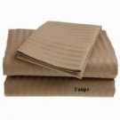 DUVET COVER SET 3PCS 100%EGYPTIAN COTTON QUEEN(90"X92") 600TC  NEW TAUPE SOLID