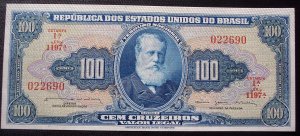 1943 (ND) 100 Cruzeiros Brazil