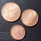2006 San Marino 1 + 2 + 5 Euro Cents