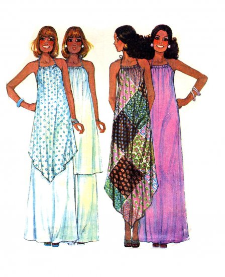 Disco 70's Drawstring Halter Dress, Top, Pants McCalls 5110 Vintage Sewing  Pattern Medium