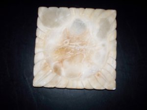 VINTAGE MARBLE OR STONE ASHTRAY
