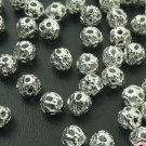 100 Silver Plated Filigree 4mm Spacer Beads