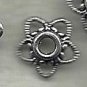 Tibetan Silver 8 Diamond Cut Flower Bead Caps 12X5mm