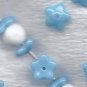 Opaque Turquoise Czech Flower Bead Caps 20 8X3mm