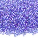 Transparent Rainbow Blue 11/0 Glass Seed Beads 1/4 lb