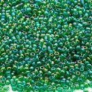 Transp Rainbow Emerald 11/0 Glass Seed Beads 30 grams
