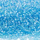 Transp Rainbow Teal 11/0 Glass Seed Beads 30 grams