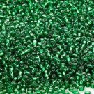 Silver Lined Emerald 11/0 Glass Seed Beads 30 grams