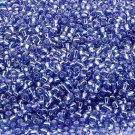 Silver Lined Blue 11/0 Glass Seed Beads 1/4 lb