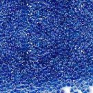 Color Lined Blue 11/0 Glass Seed Beads 1/4 lb